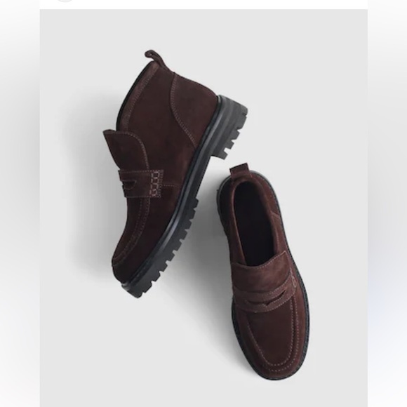 Madewell Shoes - Madewell Ryder Coffee Bean Brown Suede Loafer Ankle Boots 8.5